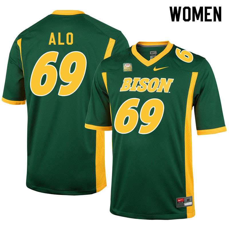 Women #69 Quinn Alo North Dakota State Bison College Football Jerseys Sale-Green - Click Image to Close
